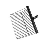 Xjdzineq Rastrillos de metal profesionales para estiércol de caballo para un mantenimiento eficiente y estable, diseño ergonómico, tenedor de heno resistente para limpieza y manipulación de heno