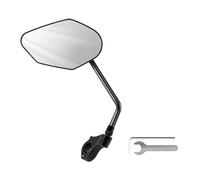 Xjdzineq Reflector de manillar giratorio ajustable para bicicletas, diseño transparente, accesorios para manillar de bicicletas, de cristal