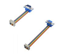 XJEDFTOZD Cable plano FC-10/16/26/40 a DIDC DB9/15/25/37 Pin, paso de 2,54mm, Cable plano macho a hembra, Cable conector RS232 COM(0.2M,DB15 Female)
