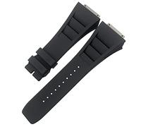 XJEIVJIC 19mm rubber watchband replacement for richard mille rm035 011 055 030 black white red metal interface watch strap Origin China