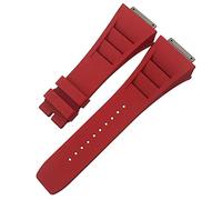 XJEIVJIC 19mm rubber watchband replacement for richard mille rm035 011 055 030 black white red metal interface watch strap Origin China