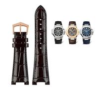 XJEIVJIC 25x13.0mm notch genuine leather watch strap + connector for 5711 5726 5712g watchband wristband Origin China