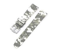 XJEIVJIC Bracelet de montre en caoutchouc fluor naturel avec extrémité incurvée de 20 mm bracelet - Vert Submariner Explorer 2