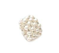 XJEIVJIC Napkin Rings Set of 12, Imitation Pearl Napkin Buckles Ring for Restaurant Hotel Table Decor, Wedding, Dinner,Party, DIY Decoration(#5)
