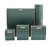 XJEIVJIC Set Of 5 Elegant Case Travel Friendly Storage Box For Various Ornaments Rings Necklaces Earrings Organizers