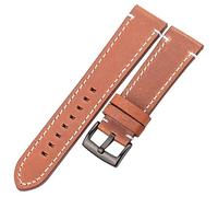 XJEIVJIC watch strap, hand-stitched retro strap men's and women's leather 18 20 22 24mm stainless steel buckle,bracelet