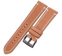 XJEIVJIC watch strap, hand-stitched retro strap men's and women's leather 18 20 22 24mm stainless steel buckle,bracelet