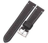 XJEIVJIC watch strap, hand-stitched retro strap men's and women's leather 18 20 22 24mm stainless steel buckle,bracelet