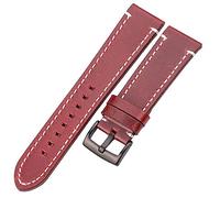 XJEIVJIC watch strap, hand-stitched retro strap men's and women's leather 18 20 22 24mm stainless steel buckle,bracelet