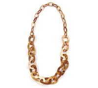 XJEIVJIC Women Long Choker Statement Necklace,Fashion Acrylic Pendants Collar Resin Buckle Chain,Handmade Fashion Hip Hop Sweater Decoration Q