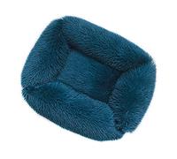 XJHKG Cama Suave Tipo Donut para Perros y Gatos, Cálida y Acolchada con Base Antideslizante(Navyblue,XL)