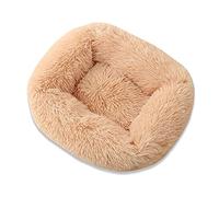 XJHKG Cama Suave Tipo Donut para Perros y Gatos, Cálida y Acolchada con Base Antideslizante(Wheat,XL)