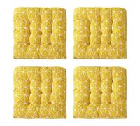XJHKG Cojines Antideslizantes para Asiento de Cocina, Cojines Cuadrados para Silla de Comedor con Lazos, Juego de 4(B-23,30x30cm)