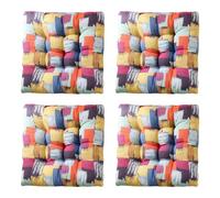 XJHKG Cojines Antideslizantes para Asiento de Cocina, Cojines Cuadrados para Silla de Comedor con Lazos, Juego de 4(B-13,30x30cm)