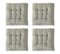XJHKG Cojines Antideslizantes para Asiento de Cocina, Cojines Cuadrados para Silla de Comedor con Lazos, Juego de 4(B-22,30x30cm)