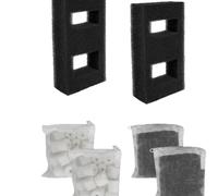 XJJAUGKLY 2 kits de medios de filtro para acuario, compatibles con Fluval Flex 57L con recambios de filtro de carbón, filtros de espuma, anillos de cerámica y cable de filtro para agua clara y un