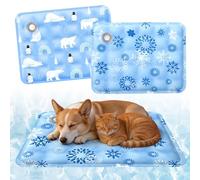 XJJAUGKLY 2 unidades de esterilla de refrigeración para perros, manta refrescante para perros, 50 x 40 cm para cajas, casetas de perros, camas y perreras, esterilla autoenfriante, fácil de limpiar