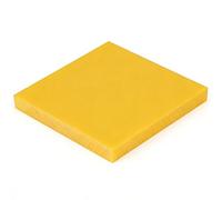 XJJDCB Placa UHMW-PE Amarilla 100x100mm Espesor 3-30mm Polietileno de Ultra Alto Peso Molecular Lámina Plástica Resistente al Desgaste Baja Fricción para CNC Industria,20mm