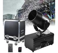 XJKH Máquina de nieve para exteriores, 2000 W, máquina comercial para hacer nieve con control remoto y funda de vuelo, perfecta para Navidad, boda, fiesta infantil, efecto escenario, Halloween,