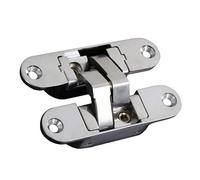 XJKLBYQ Bisagra de Puerta Invisible, bisagra Plegable Cruzada, bisagra Oculta de aleación de Zinc, Apertura Derecha, herrajes para Muebles de 9,5x2,3 cm