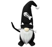 XJKLBYQ Black Cat Gnomes Plush, decoración de Relleno de Halloween de 13.8 Pulgadas para la Mesa casera inaugurada