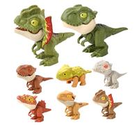 XJKLBYQ Juguete de Dinosaurios de Dedo mordeduras, 8pcs Divertidos Juguetes de escuadrón Snap, títeres de Dinosaurio Juguetes de Dinosaurio móvil para niños Relleno de Huevos de Pascua