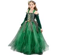 XJKLBYQ Vestidos de princesas de hadas, 1 disfraz de hadas para niñas, elegantes trajes de Halloween de moda misteriosa de moda, vestido de noche de cosplay largo, M