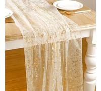 XJLyaya Decoración Camino de Mesa, Se Puede Cortar Camino de Mesa, Mantel con Purpurina, Adecuado para Bodas, Fiestas de Cumpleaños, Carnavales, Bautizos, Comuniones, Navidad