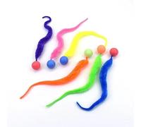 XJPXFQ 1 Pieza de Juguete for Gatos de Color Aleatorio, Bola elástica de Colores, diseño de Oruga, Juguetes de construcción de plástico duraderos no eléctricos for Gatos(2)