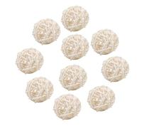 XJPXFQ 10 Bolas de látex de Juguete for Mascotas, Coloridas, for Masticar, for Perros, Gatos, Cachorros, Gatitos, Juguetes elásticos Suaves for Gatos de Interior for perseguir(Rattan Balls WH)