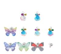 XJPXFQ 10 piezas de accesorios de concha de mariposa pequeña de repuesto para cabeza de gato, juguete divertido para ejercicio para gatos, varita para mascotas (10 piezas mezcladas)