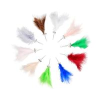 XJPXFQ 10 Piezas de Juguetes for Gatos, Divertidos palitos de Gato de Repuesto, Cabeza de Pluma, Bricolaje, Coloridos palitos de Gato, Juego Interactivo, Juguetes for Gatos, Suministros(3)