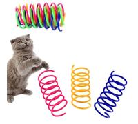 XJPXFQ 4/8/20/100 Piezas de Juguetes for Gatos y Gatitos, Juguetes duraderos con resortes for Gatos, resortes Coloridos, Juguetes interactivos con resortes en Espiral(20PCS)