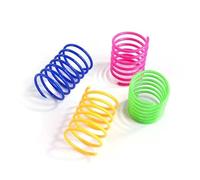 XJPXFQ 4 Piezas de Juguetes for Gatos, de Calibre Pesado, duraderos y Anchos, con resortes de Colores, for Mascotas(1 Pack of 4 Pieces)