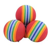 XJPXFQ 5 Piezas de Pelotas de Juego de Espuma Suave de Colores for Gatos y Gatitos, Juguetes de Actividades con arcoíris, Juguetes interactivos for Gatos for perseguir y Hacer Ejercicio(35mm)