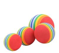 XJPXFQ 5 Piezas de Pelotas de Juego de Espuma Suave de Colores for Gatos y Gatitos, Juguetes de Actividades con arcoíris, Juguetes interactivos for Gatos for perseguir y Hacer Ejercicio(42mm)