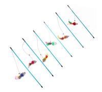 XJPXFQ Juguete de Cuerda elástica for Gato, con Forma de ratón y Pluma, con Campana Que Hace Sonidos for provocar al Gato, con Movimiento ágil