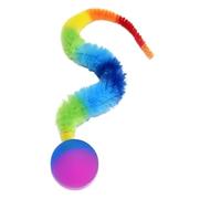 XJPXFQ Juguetes interactivos for Gatos, Pelota saltarina Colorida for Hacer cosquillas, Suministros for Mascotas, Rompecabezas, Juguete elástico con Forma de Gusano for Gatos de Interior(01)