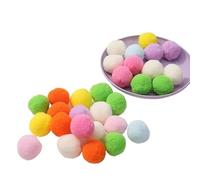 XJPXFQ Pelota de Peluche for Gatos, Juguetes interactivos for Gatitos, Mini Pompones, Juegos, Accesorios for Mascotas, Suministros for Gatos de Interior, Juego Independiente(20pcs Ball)