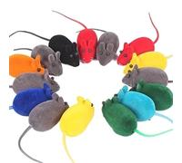 XJPXFQ Ratón chirriante para gatos, juguete interativo de voz realista para jugar, juguetes divertidos para gatitos, gatos, suministros para mascotas (color al azar, 6 piezas)