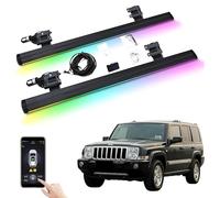 XJPZFC Estribos eléctricos retráctiles compatibles con Jeep Commander 2007-2017 | Estribos Laterales Antideslizantes de despliegue automático de Rueda a Rueda, de Aluminio aeronáutico.(with Light)