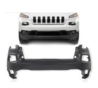 XJPZFC Parachoques delantero superior compatible con Jeep Cherokee 2014-2018, protección de parachoques ABS, kit de montaje rápido con pernos de repuesto OEM.