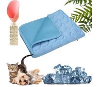 XJQ Alfombrilla para Perros, Cojin Perro Refrescante PortáTil, Alfombrillas Plegable Autorefrigerante De Seda De Hielo, Autorefrigerante (Azul,150 * 100cm)