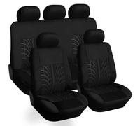 XJQHK Coche Fundas Asientos para Mercedes-Benz Marco Polo Camper (W447) 2015-2021 2022 2023 2024 2025, Tela Delanteros y Traseros Juegos De Cubreasientos Protección Protectores Accesorios,F-Black