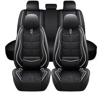 XJQHK Coche Juegos Cubre Asientos Cuero para VW ID.3 /ID.4 /ID.6 Pure Pro Pro S GTX CROZZ, 5 Plazas Fundas de Asiento Todo Clima Impermeables Funda Protectora Asientos,C-Black+White