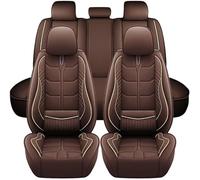 XJQHK Coche Juegos Cubre Asientos Cuero para VW Tiguan Allspace R-Line 2021-2025, 5 Plazas Fundas de Asiento Todo Clima Impermeables Funda Protectora Asientos,B-Coffee