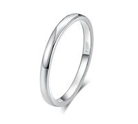 XJruixi 925 Anillos apilables de Plata de Ley para Mujer Anillo de Boda Pulido Superior joyería Regalo de San Valentín