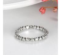 XJruixi Anillo Delgado de la Palabra de arroz Simple de Plata de Ley 925 para joyería de Mujer Anillos de Dedo giratorios apilables Regalos