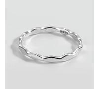 XJruixi Anillo Delgado de la Palabra de arroz Simple de Plata de Ley 925 para joyería de Mujer Anillos de Dedo giratorios apilables Regalos