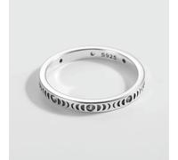XJruixi Anillo Delgado de la Palabra de arroz Simple de Plata de Ley 925 para joyería de Mujer Anillos de Dedo giratorios apilables Regalos